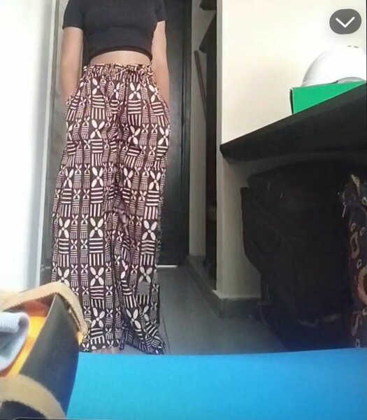 Pantalon large imprimé chic