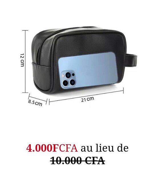 Trousse de toilette en cuir