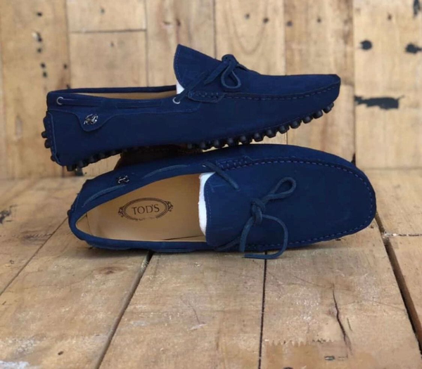 Suede moccasin blue