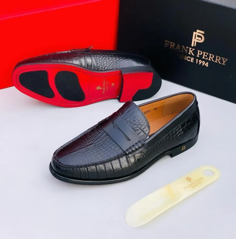 Men's shoes black Frank Perry