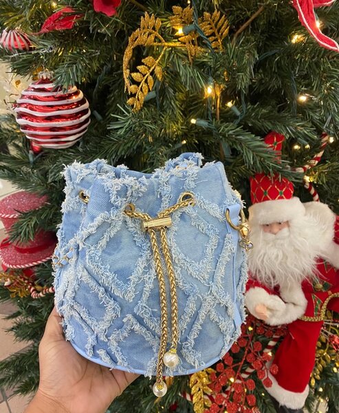 Mini denim bag