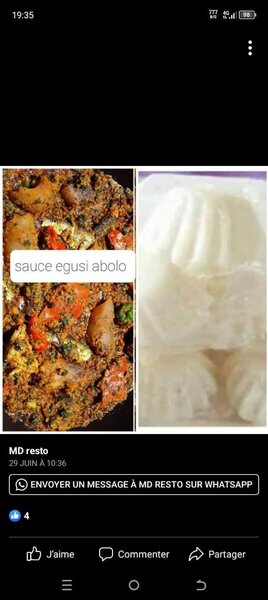 Sauce Egusi avec Abolo