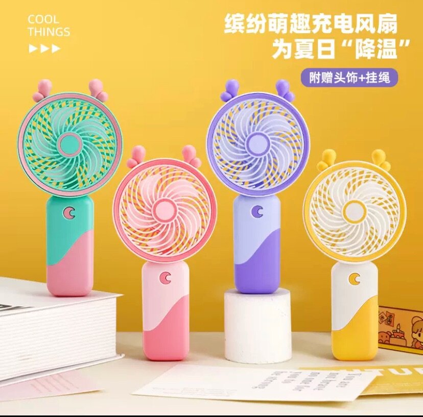 Portable hand fan