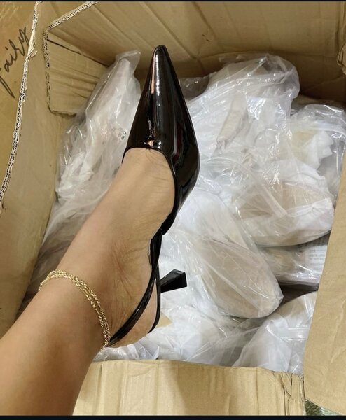 Black Sling Back Heels