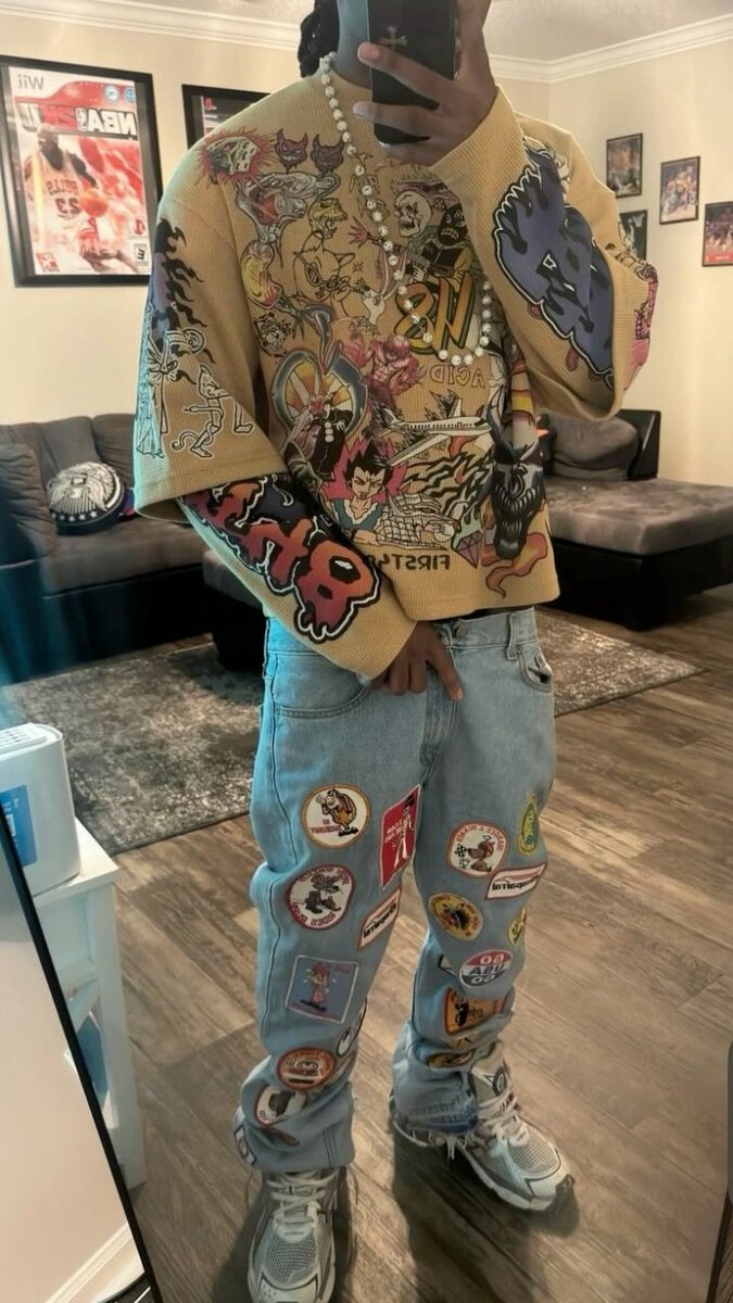 Men's jeans Top and down