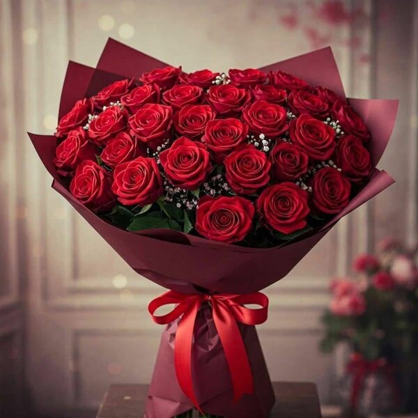 Bouquet de roses rouges