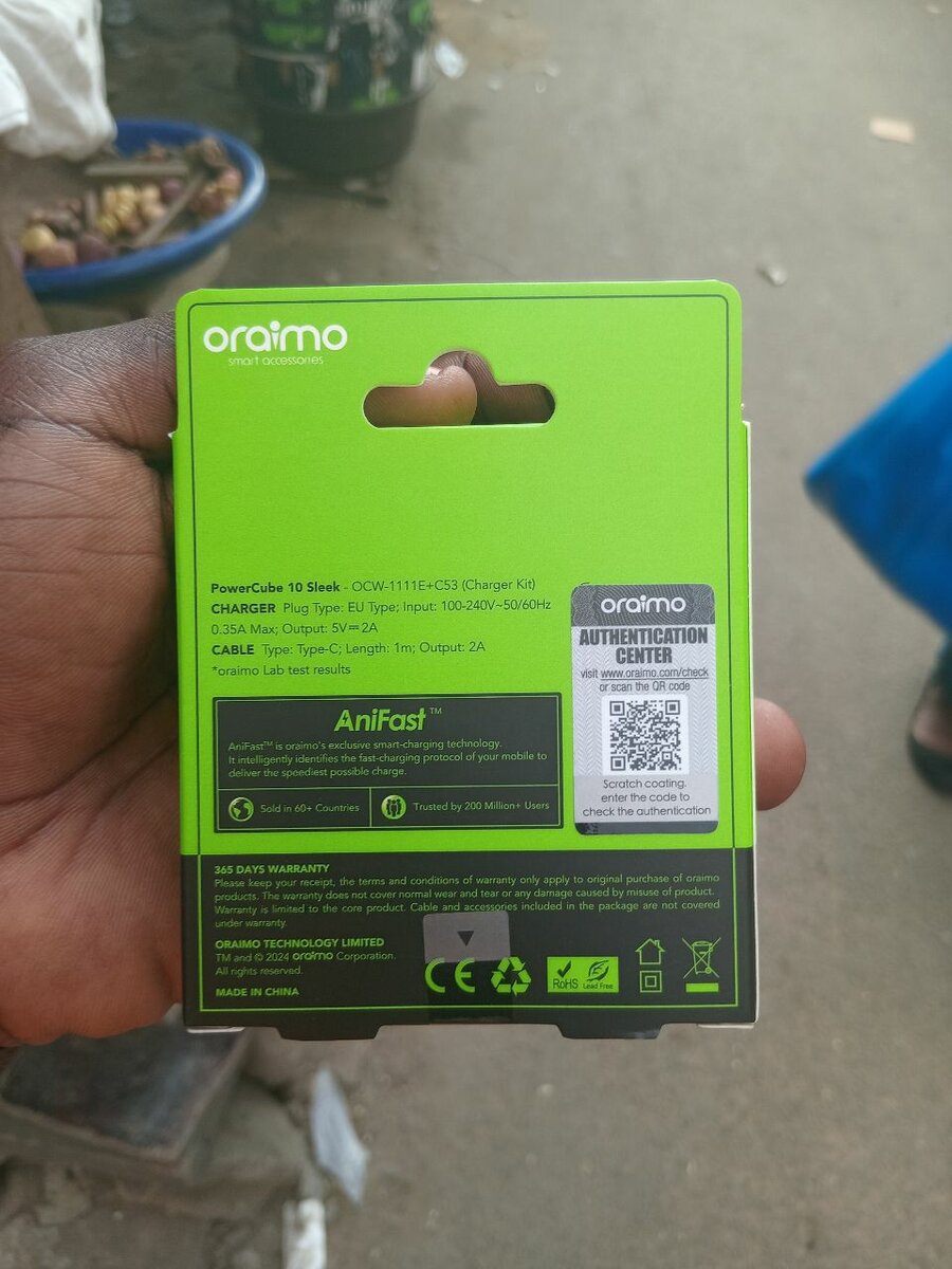 Chargeur Rapide Oraimo 10W Type-C