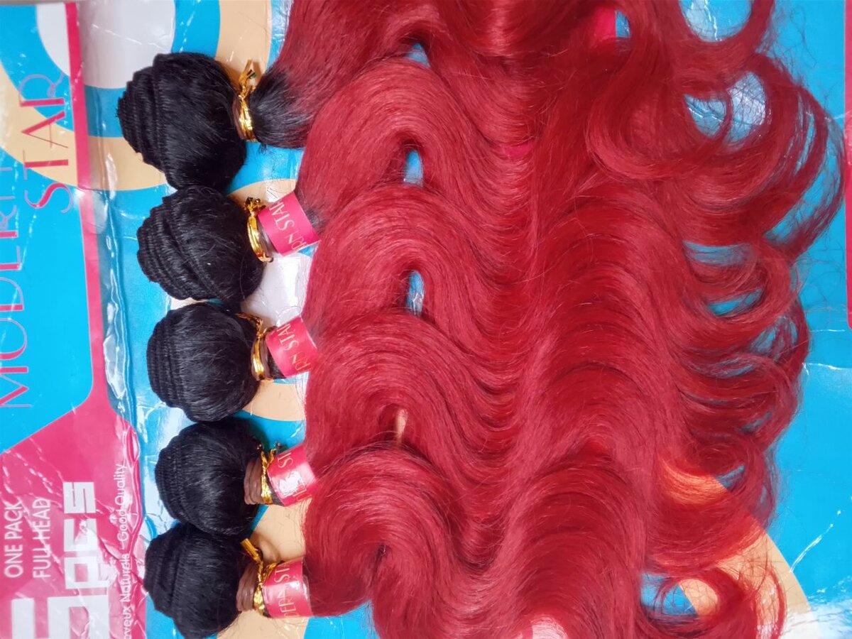 Extensions cheveux rouge vif
