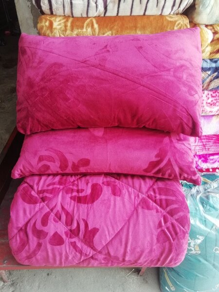 Duvet with pillows