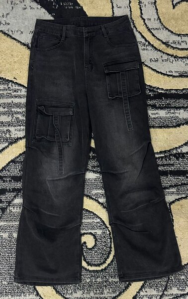 Pantalons cargo noirs tendance