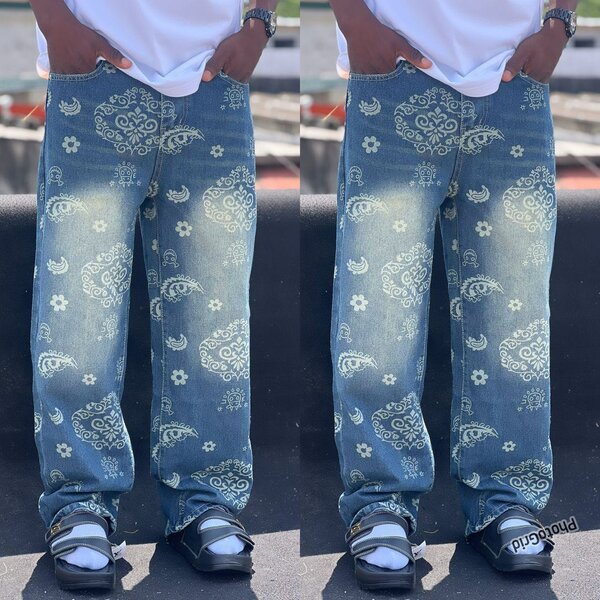 Jeans Homme Motifs Créatifs