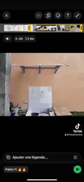 Auvent mural polycarbonate