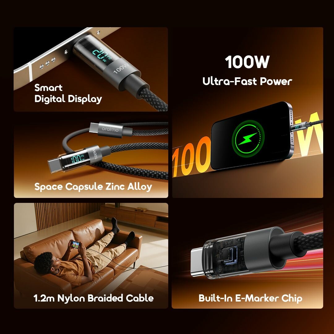 Oraimo Digiline types-C 100W