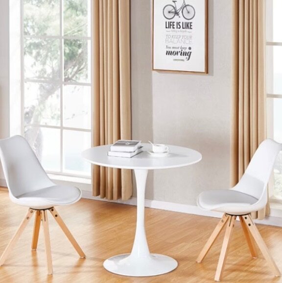 Table ronde blanche