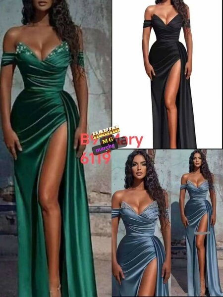 Robe de soirée élégante fendue