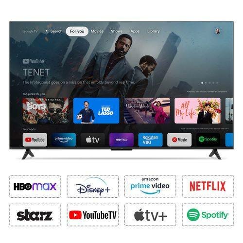 TCL Google TV LED  55 4K Ultra HD  55V6B  Noir