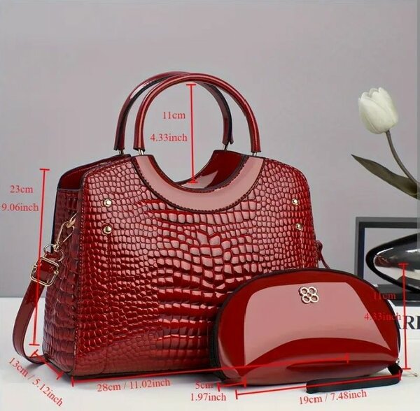 Sac à main en cuir crocodile élégant