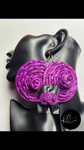 Boucle d´oreille raphia