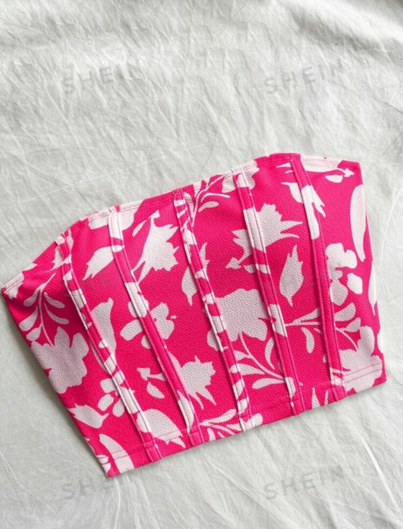 Bustier fleuri femme