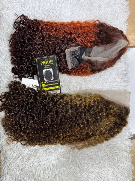 Curly Ombre Lace Front Wigs