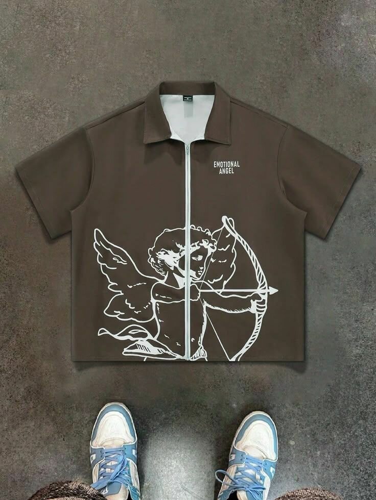 Chemise à manches courtes tendance