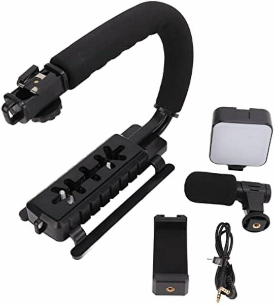 Poignet Stabilisateur vidéo LED, Micro, support - Noir