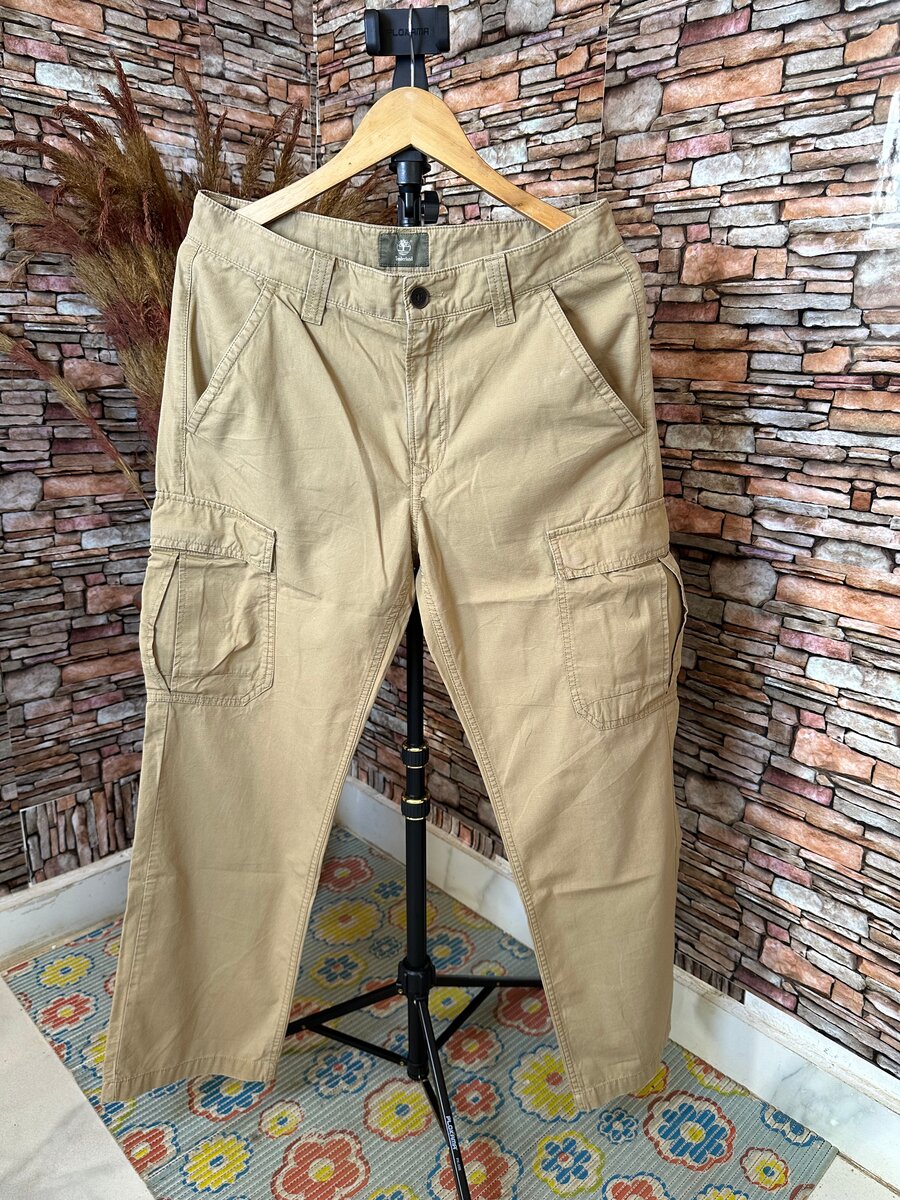 Pantalon cargo beige