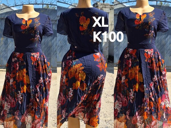 Beautiful and high-quality women's dress made of salaula silk