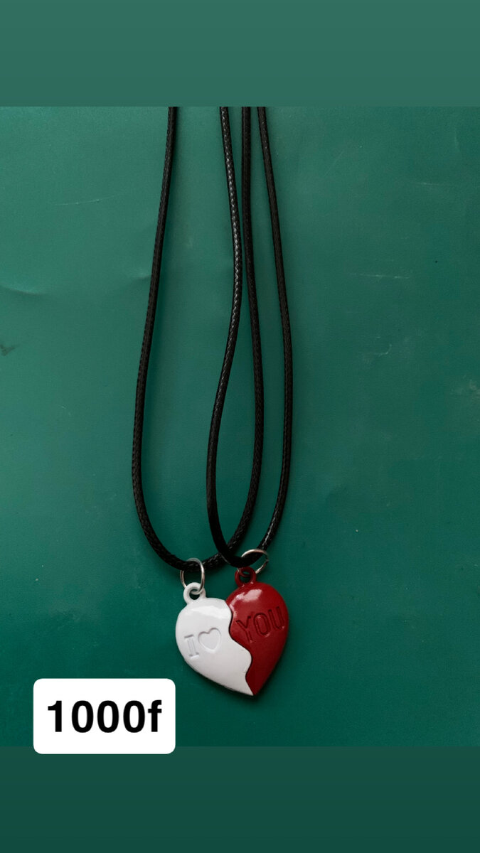 Colliers Amoureux Coeur Rouge