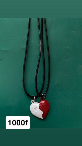 Colliers Amoureux Coeur Rouge