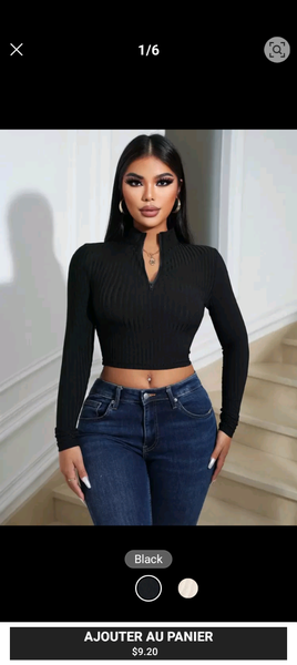 Pull court côtelé tendance