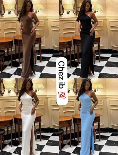 Robe élégante à une épaule