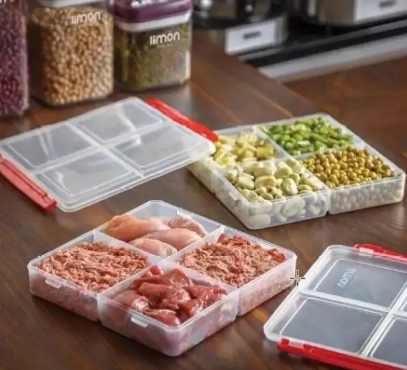 250 Grams 4 Compartment Freezer Box Storage Box ( total 1 KG )