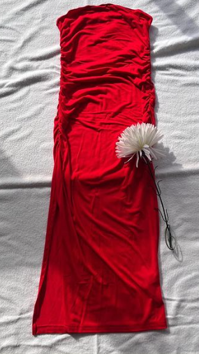 Red tube dress 