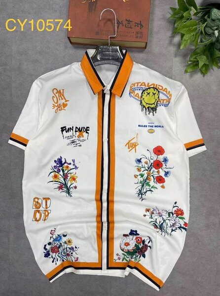 Chemise homme brodée tendance