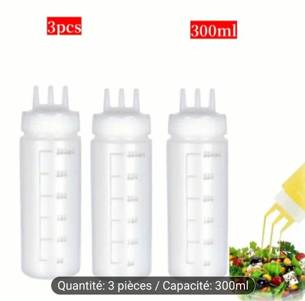 Flacons à Sauce 300ml 3pcs