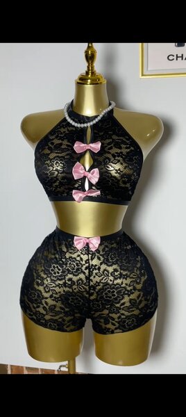 Ensemble lingerie dentelle noire