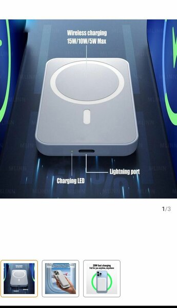 Batterie Externe Sans Fil 5000mAh