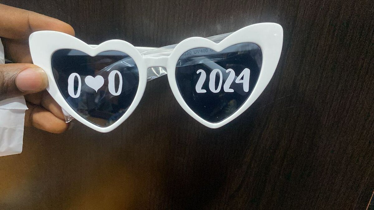 Love shaped party glasses