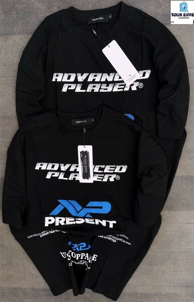 T-shirt noir imprimé "Advanced Player"