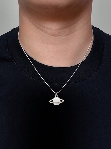 Collier Pendentif Saturne