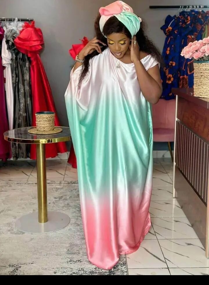 Robe en soie dégradée élégante