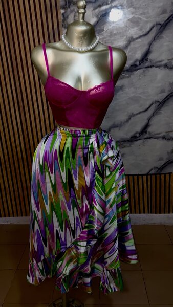 Ensemble jupe en soie