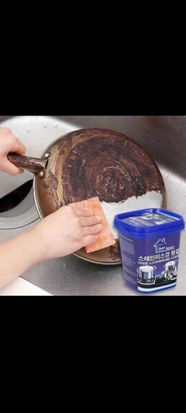 Darkened stainless steel clean