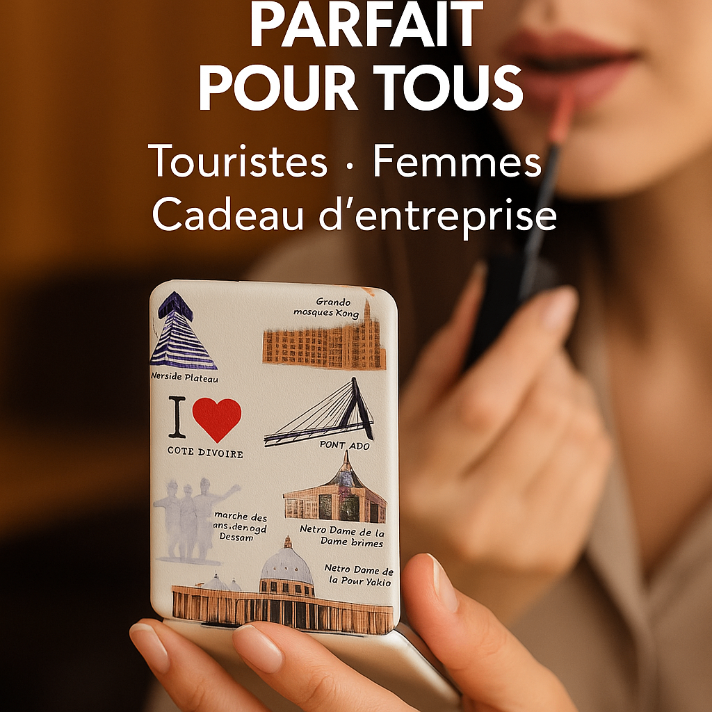 Miroir de poche pliable design