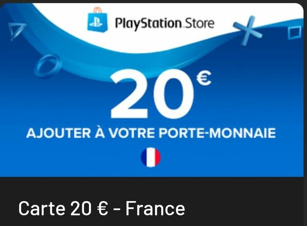 Carte 20€ PlayStation Store