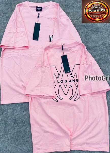 T-shirts roses à manches courtes