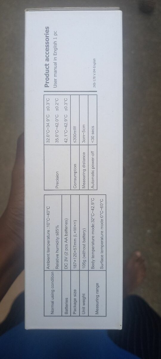 Thermomètre infrarouge sans contact