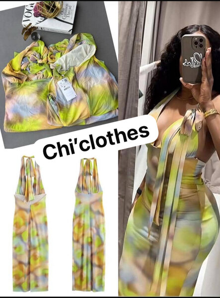 Robe Éclatante à Motifs