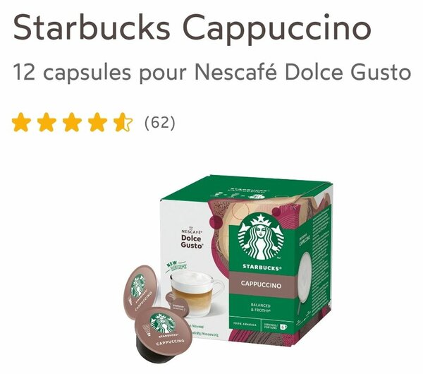 Dolce gusto cappuccino boîte de 12 capsules